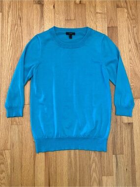 J. Crew Tippi Sweater 100% Merino Wool Turquoise Blue